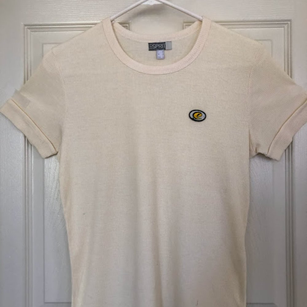 ESPRIT light yellow short sleeves t-shirt NWOT